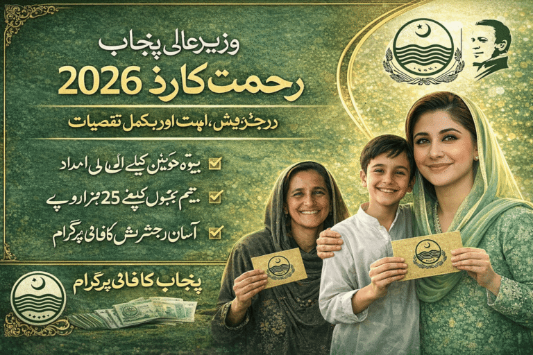 وزیر اعلیٰ پنجاب رحمت کارڈ