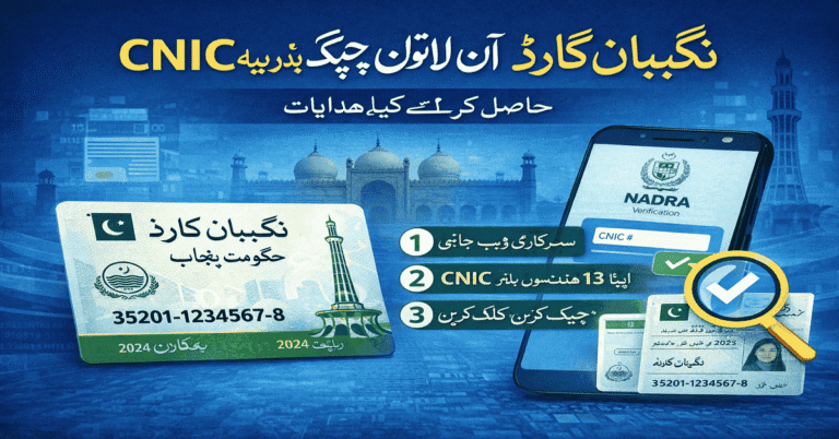 Nigehban Card Check Online Punjab By CNIC | Complete Guide April 2026