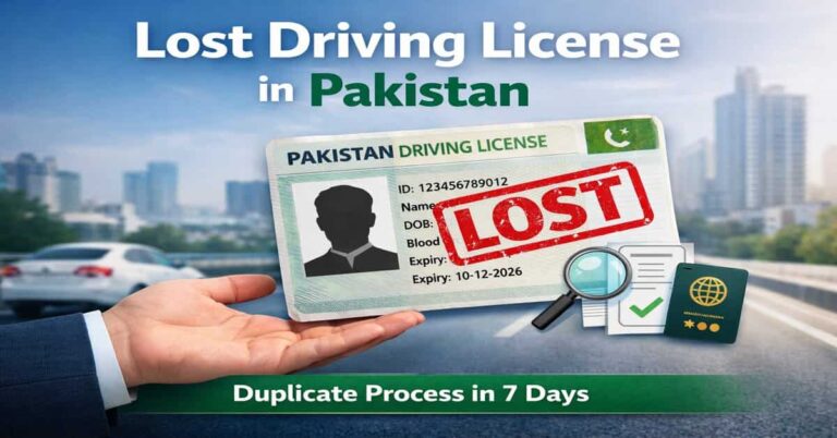 Lost Driving License in Pakistan